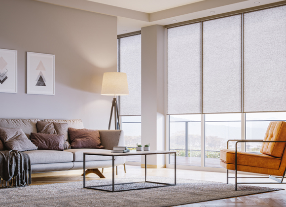 A Set of Automated Blinds in a Englewood Cliffs, NJ Home