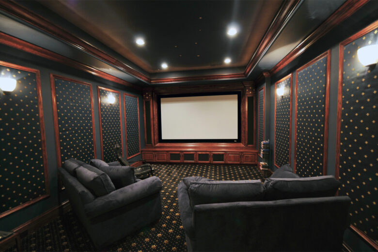home theatre room with Home Audio & Video Installation and Home Theaters in Roseland, NJ