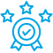 Quality service award icon