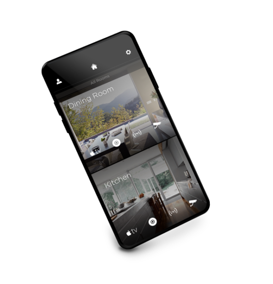 Savant Systems smart home app controlling whole home audio