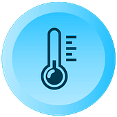 Smart home thermostat icon