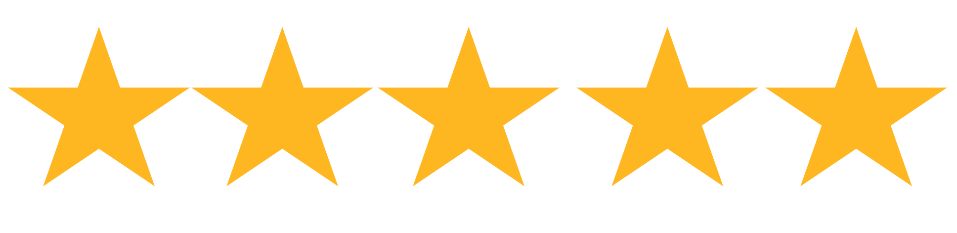 Five star customer rating